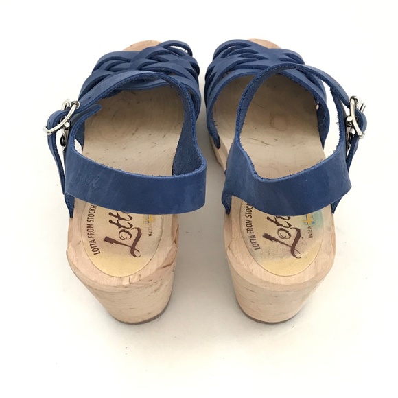 LOTTA’S From Stockholm Clog Sandals Peep Toe Blue Women’s Size 10.5 EU 42 - Picture 9 of 16